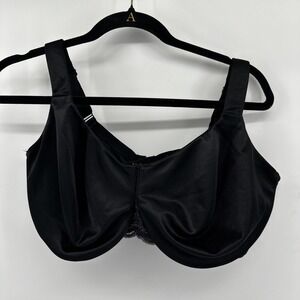 Soma Bra 42G Sexy Sensuous sides minimizer 3" black smooth